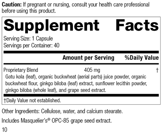 Ginkgo Synergy®, Rev 10 Supplement Facts
